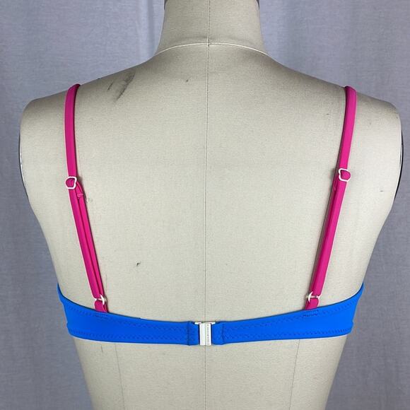 Solid and Striped Logan Bikini in Pink & Blue - Picture 3 of 5